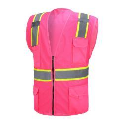 Жилет сигнальный унисекс с отражающими полосами и сеткой (арт. 25-5080082)
