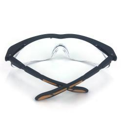 Очки защитные антицарапные черно-оранжевые поликарбонатные (арт. 25-5080325)