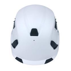 Каска строительная вентиляционная ABS белая красная (арт. 25-5080338)