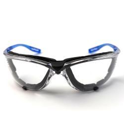 Очки защитные антицарапные с пенным уплотнителем синие (арт. 25-5080357)