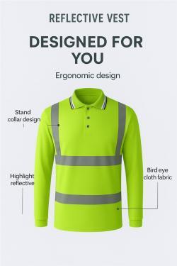 Футболка рабочая с длинным рукавом и светоотражающими элементами (арт. 25-5080422)