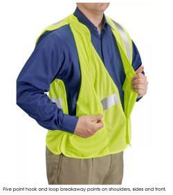 Жилет сигнальный светоотражающий из полиэстера с логотипом (арт. 25-5080472)