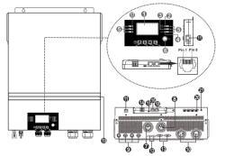 Инвертор гибридный 11KW 48V MPPT 150A с WIFI и чистой синусоидой (арт. 25-5081274)
