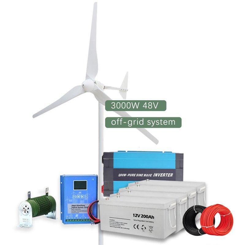 Ветрогенератор горизонтальный 3kw 5kw 10kw 12v 24v 48v (арт. 25-5081352)