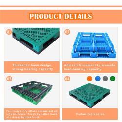 Паллет пластиковый евро 4-сторонний с 14 стальными трубами (арт. 25-5081542)