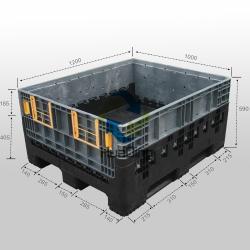 Ящик паллетный складной HDPE для хранения тяжелый (арт. 25-5081846)