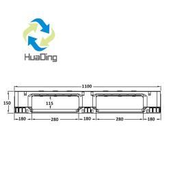 Паллет евро HDPE легкий для склада 1100*1100*150 мм (арт. 25-5081866)