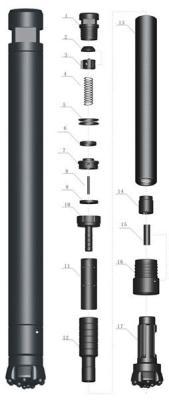 Молоток буровой высокое давление 5 дюймов QL50 DHD 350 (арт. 25-5082147)