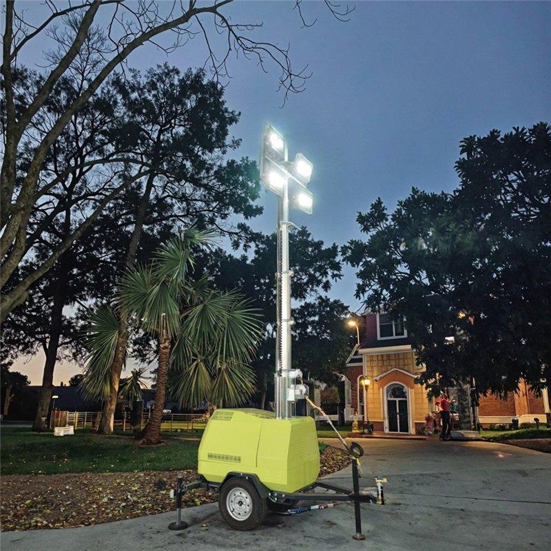 Световая башня мобильная LED 4x400W телескопическая IP65 (арт. 25-5082448)