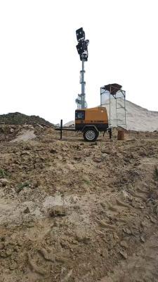 Мобильная осветительная башня с дизельным генератором 7м 9м (арт. 25-5082651)