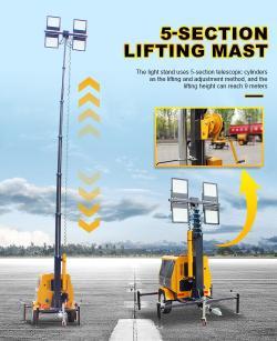 Осветительная башня мобильная гидравлическая 9 м (арт. 25-5083167)