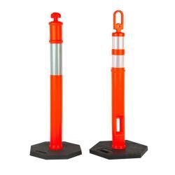 Конус дорожный гибкий с резиновой основой и пружинным постом (арт. 25-5083372)