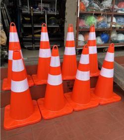Конус дорожный гибкий ПВХ с верхним кольцом 70 см (арт. 25-5083399)