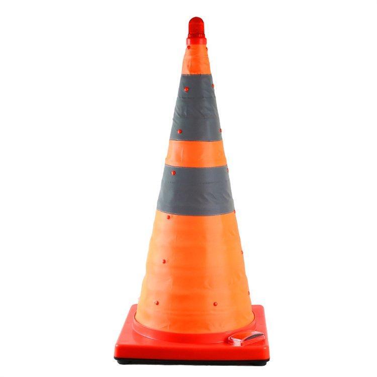 Конус дорожный складной светодиодный солнечный 750 мм (арт. 25-5083460)