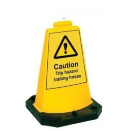 Конус дорожный предупреждающий пирамидальный желтый PE (арт. 25-5083468)