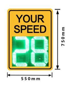 Знак дорожный светодиодный радарный с солнечной батареей (арт. 25-5083498)