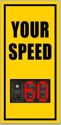 Знак дорожный светодиодный радарный с солнечной батареей (арт. 25-5083498)