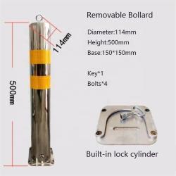 Боллард дорожный стальной съемный или фиксированный 304 нержавеющая (арт. 25-5083518)
