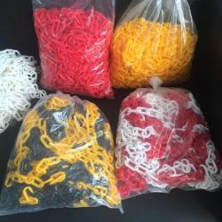 Цепь пластиковая барьерная желтая или белая для ограждений (арт. 25-5083708)