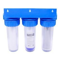 Система фильтрации воды 3 ступени 10 дюймов прозрачный корпус (арт. 25-5085167)