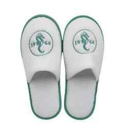 Тапочки велюровые экофрендли с вышивкой для спа и отелей (арт. 25-5085746)