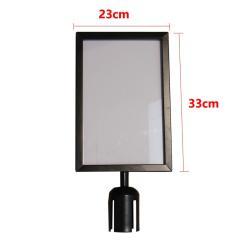 Барьер стальной с выдвижной лентой и стойкой для табличек (арт. 25-5085798)