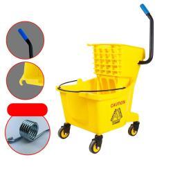 Тележка уборочная с ведром и отжимом из пластика PP (арт. 25-5085818)
