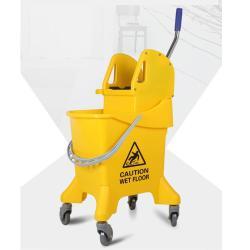 Ведро для уборки с отжимом и мини-шваброй двойное (арт. 25-5085849)