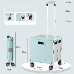 Тележка складная пластиковая для покупок и багажа (арт. 25-5085866)
