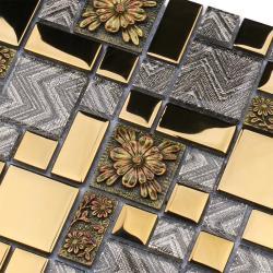 Плитка мозаичная стеклянная квадратная сине-зеленая для бассейна (арт. 25-5085918)