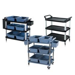 Тележка для кухни из нержавеющей стали для обслуживания (арт. 25-5085955)