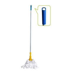 Швабра с деревянной ручкой и хлопковой насадкой из микрофибры (арт. 25-5086065)