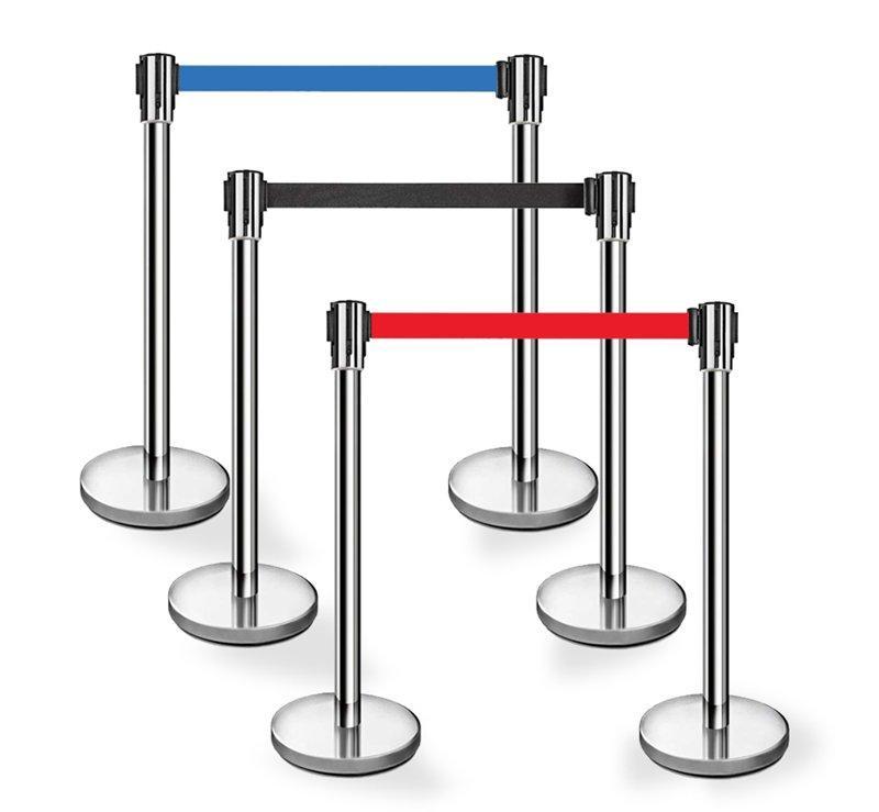 Барьер стальной с выдвижной лентой для контроля толпы (арт. 25-5086097)