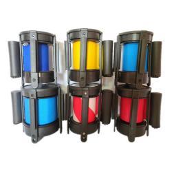 Стойка барьерная с черной втягивающейся лентой для очередей (арт. 25-5086111)