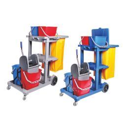 Тележка для уборки гостиничная компактная с корзиной (арт. 25-5086124)