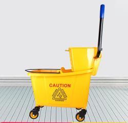 Ведро пластиковое для уборки желтое односекционное (арт. 25-5086168)