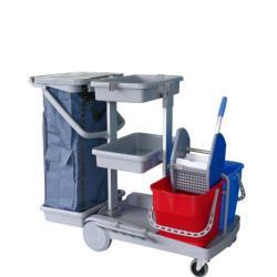 Тележка для уборки отеля новая разборная с корзиной (арт. 25-5086177)