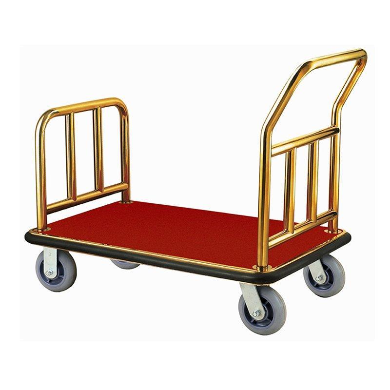 Тележка багажная отельная из нержавеющей стали золотая (арт. 25-5086180)