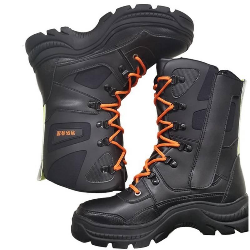 Ботинки пожарные кожаные черные высококачественные (арт. 25-5086657)