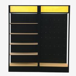 Стеллаж для аксессуаров и запчастей из стали и дерева (арт. 25-19080004)