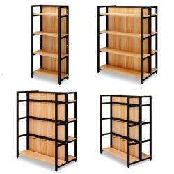 Стеллажи для супермаркета деревянные с металлическим каркасом (арт. 25-19080017)