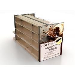 Стеллаж деревянно-металлический для магазина с полками МДФ (арт. 25-19080019)