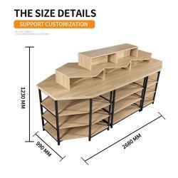 Деревянные стеллажи для супермаркета, стойка для товаров (арт. 25-19080021)