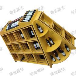 Стеллаж островной деревянный с рекламным щитом для фруктов и овощей (арт. 25-19080043)