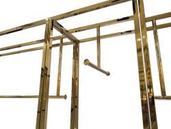 Стойка для одежды металлическая золотая дизайнерская (арт. 25-19080045)