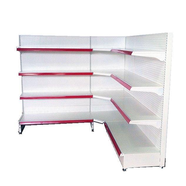 Угловая полка металлическая для супермаркета односторонняя (арт. 25-19080048)