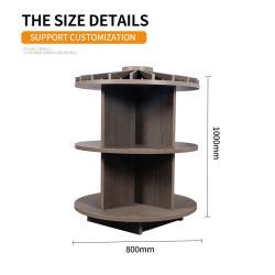 Винная стойка деревянная современная круглая металлическая (арт. 25-19080055)