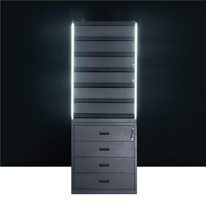 Стеллаж для сигарет с толкателями и витриной (арт. 25-19080063)