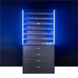 Шкаф-витрина для табака с раздвижными стеклянными дверями и лайтбоксом (арт. 25-19080092)