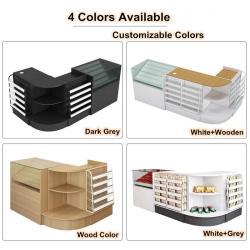 Стойка кассира для магазинов и кафе с угловым дизайном (арт. 25-19080103)